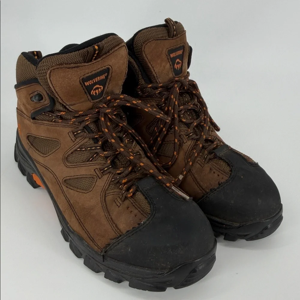 Wolverine Mens Hudson Steel Toe Work 6” Lace Up Leather Boots Mens Size 10M